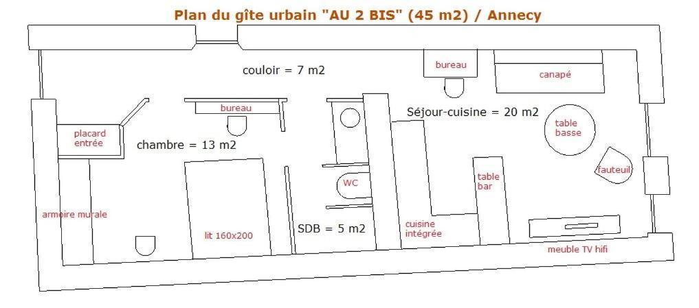 Gite Urbain Au 2Bis - Annecy Luaran gambar